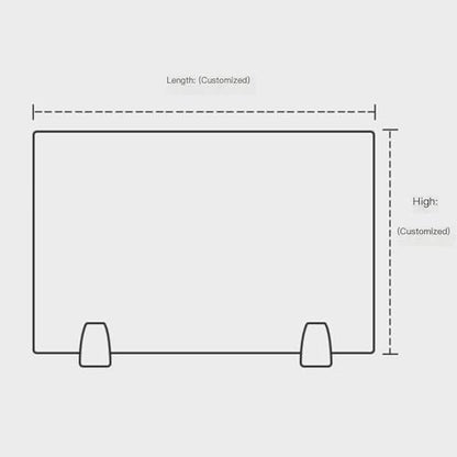 Desk Privacy Divider, Acrylic Acoustic Desktop Partition, Free Standing Frosted Screen with Clamps for Reducing Noise, Visual Distractions(80X40CM/31.5X15.7IN) - size: 80X40CM/31.5X15.7IN