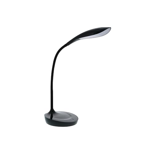 Bostitch Office KT-VLED1502-BLK Gooseneck LED Desk Lamp with USB Charging Port, Dimmable, Black - color: Black, style: Old Version