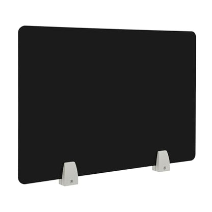 4PCS Divider Privacy Desk Panel,Table Mount Freestanding Desk Divider Acrylic Panel Holder with Clamps for Office, School- 4mm Thick,23.6"x15.8" (Black) - color: Black