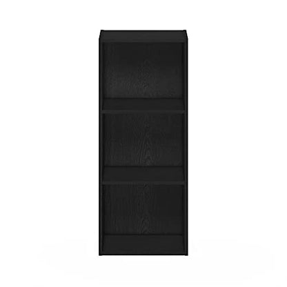 Furinno LUDER Book Shelf, 3-Cube Bookshelf, Bookcase with Open Shelves, 9.3 x 12 x 31.5, Easy Assembly, for Living Room, Bedroom, Home Office, Blackwood - color: Blackwood, size: 3-Tier Cube