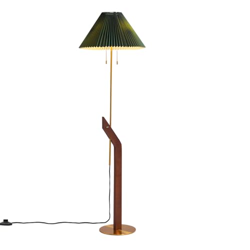 Floor Lamps for Living Room,Gold Mid Century Modern Wood Standing Lamp - color: Gold and Green