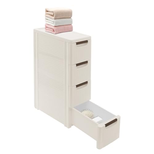 4 Drawers Narrow Storage Cabinet, 4 Tiers Slim Bathroom Storage Cabinet, 16.5" L X 7.5" W X 28.9" H Slim Rolling Cart for Living Room, Kitchen, Bathroom, Office - size: 4 Tiers