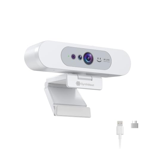 4K Webcam for PC, Compatible with Windows Hello, 8.3MP UHD 1/2.55” CMOS