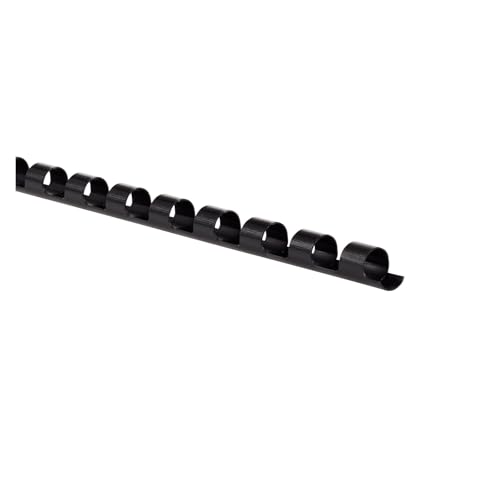 Mead CombBind Binding Spines/Spirals/Coils/Combs, 1/4", 25 Sheet Capacity, Black, 125 Pack (4000130) - size: 1/4"