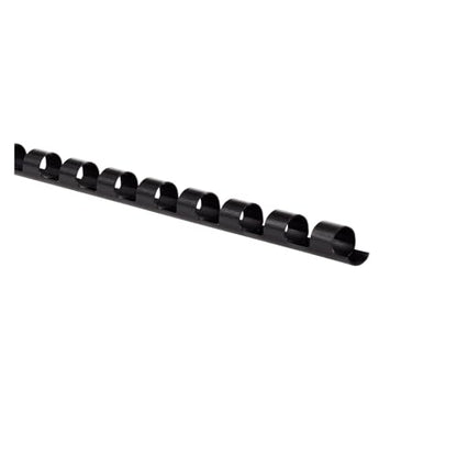 Mead CombBind Binding Spines/Spirals/Coils/Combs, 1/4", 25 Sheet Capacity, Black, 125 Pack (4000130) - size: 1/4"