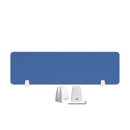 Acoustic Desk Divider Mounted Privacy Panel Desk Privacy Panel Reusable, Easy to Install Suitable for Classroom, Home, Office(Blue,31INx11IN) - color: Blue, size: 31INx11IN