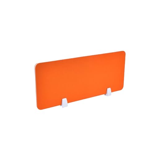1 Pack Acoustic Desk Divider Sound Proof Desktop Office Partition Freestanding Table Top Privacy Screen Panel for Students Classroom Libraries - color: Orange, size: 100x30cm