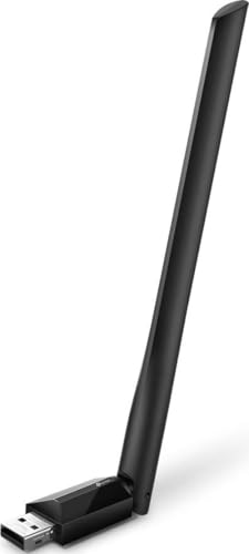 TP-Link AC600 USB WiFi Adapter for Desktop PC - USB Wireless Adapter for PC | WiFi dongle for PC with 2.4GHz, 5GHz High Gain Dual Band 5dBi Antenna, Supports Win11/10/8.1/8/7/XP, Black (Archer T2U Plus) - size: AC600, WiFi 5
