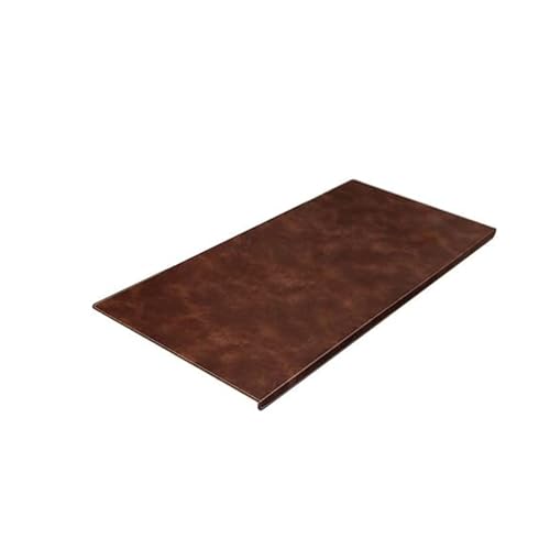 Desk Pad with Edge-Locked Protection, Waterproof Office Table Protector for Laptop Keyboard, Home Non-Slip Gaming Writing Mat (Brown,27.6x15.7in) - color: Brown, size: 27.6x15.7in