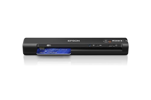 Epson ES-60W Wireless Compact Lightweight Sheetfed Mobile Color Document Scanner in Retail Packaging