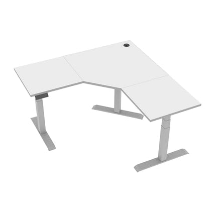 SKUTCHI DESIGNS INC. Quantum Series L-Shaped Electric Sit-Stand Desk | Corner Height Adjustable Desk | 6x6 White - size: 6X6
