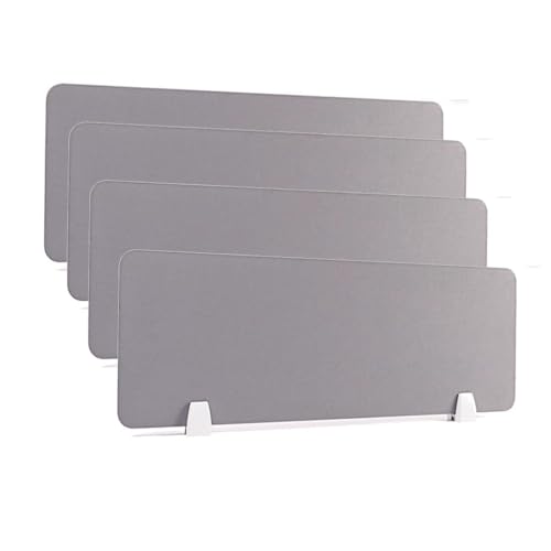 Desktop partition,Desk Privacy Divider, 4 Packs Desk Divider, Privacy Panel, Acoustic Freestanding Desktop Partition, Desk Dividers Sound Proof Dividers Reducing Noise(Gray,30X120CM) - color: Gray, size: 30X120CM