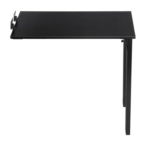 Folding Table Folding Dining Table with 132 Lbs Load Capacity & Spacious Desktop(29.5*15.7 In) Tall Fold Down Dining Desk Wall Mounted Foldable Desk for Study Rooms, Home Offices, Lounges(Black) - color: Black