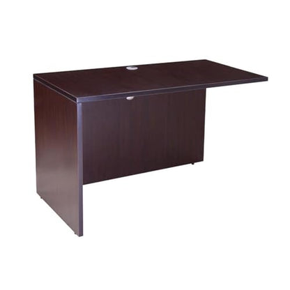 Pemberly Row L-Shaped Engineered Wood Desk, 119 x 71 x 29.5 in, Mocha Finish, File Pedestal with Locking Drawers, Scratch-Resistant Office/Home Office Desk with Reversible Return