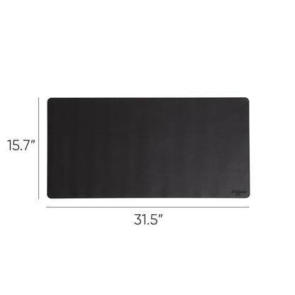 Smead Vegan Leather Desk Pad Mat, Office Desk Mat, Medium, Charcoal Gray | Waterproof desk pad protector, writing mat and desk blotter. Non-slip suede grips under a keyboard, mouse and notepad. - color: Charcoal Gray, size: 15.7" x 31.5"