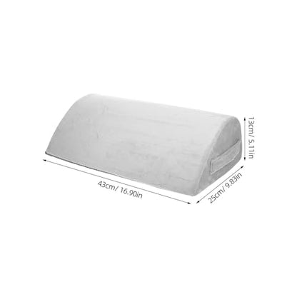 Sewroro Memory Foam Footrest with Handle, Tear-Drop Shaped Non-Slip Home and Office Leg Support Pillow, Removable Cover Deep Gray Under Desk Use