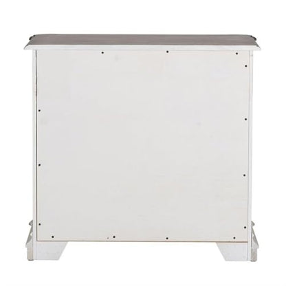 Ashford & Sons Jr Executive Media Lateral File Cabinet, Poplar Solids with White Oak and Birch Veneers, Weathered Brown Top Whitewash Finish, 2 Locking Full Extension Drawers, Antique Pewter Hardware - size: Lateral File