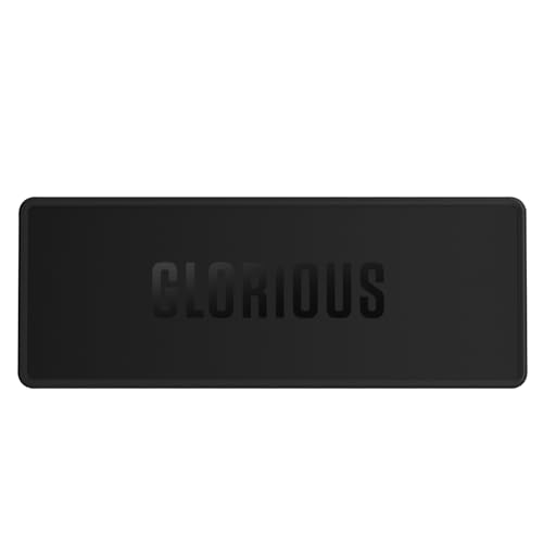 GLORIOUS Gaming Sound Dampening Keyboard Mat - Stitched Edges, Absorbs Keyboard Sounds & Vibrations, Machine Washable, Non-Slip Base, Fits Most Compact Keybaords - Black - size: Compact