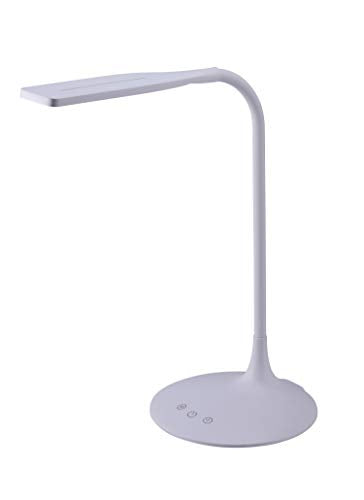 PureOptics LED VLED1819-BD Battery LED Desk Lamp, Dimmable with Adjustable Color Temperature, 4 Hour Battery Life, Rechargeable, Eco Friendly, White - style: Round