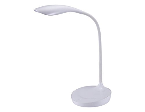 Bostitch Office KT-VLED1502-WHITE Gooseneck LED Desk Lamp with USB Charging Port, Dimmable, White - color: White, style: Old Version