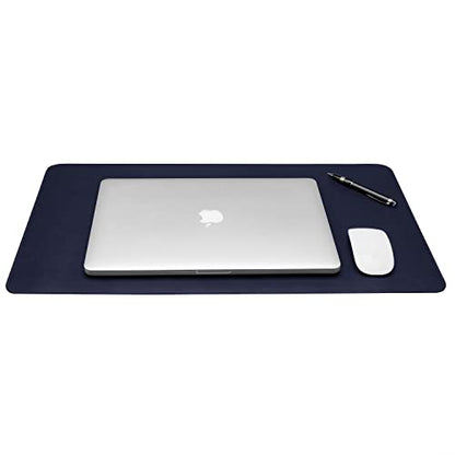 Gallaway Leather Desk Mat - Office Writing Desk Pad, Medium 24" x 14" Navy Blue, Gift Ready Elegant Computer Desk Cover Protector - color: Navy Blue, size: Medium