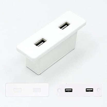 Powered USB C Hub Socket Recessed USB C Power Strip Outlet with Fast Charge 4 USB Ports 20W Mounted into Bed Desk Table Sofa (White)