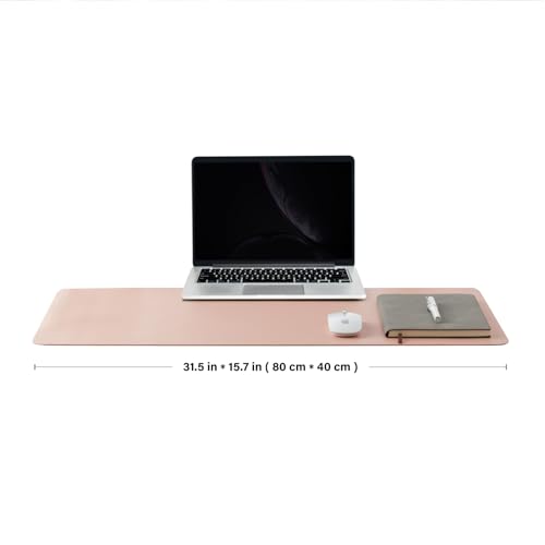 Cork Desk Mat - Dual-Sided Desk Pad for Office and Home - Desk Organization and Accessories - Ideal for Large Mouse Pad and Desk Mats on Top of Desks(Pink,31.5"x 15.7") - color: Pink, size: 31.5" x 15.7"