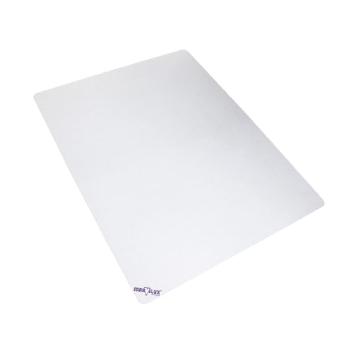 Marvelux Polypropylene Chair Mat for Low Pile Carpets and Carpet Tiles (up to 1/4" Thick), 29” x 46” White Office Carpet Protector, Rectangular, Eco-Friendly, Shipped Flat - size: 29" x 46"