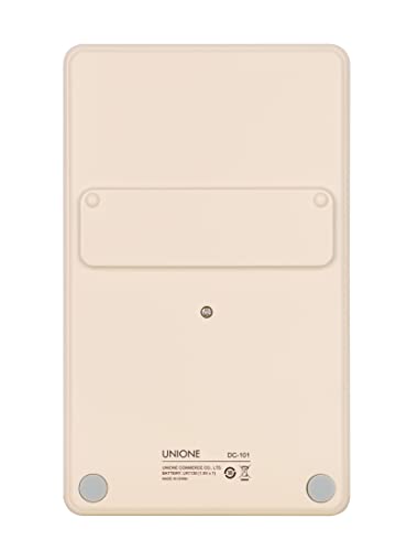 UNIONE Pocket & Desktop Beige Calculator with a Bright LCD, Dual Power Handheld Desktop. Color. Business, Office, High School - color: Beige