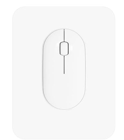 Small Mouse Pad 6 x 8 Inch, Horizontal and Vertical Flexible use. Great for Traveling, Wireless laptops, Keyboard Trays, Offices, etc. (White) - color: white