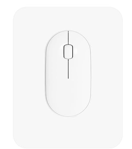 Small Mouse Pad 6 x 8 Inch, Horizontal and Vertical Flexible use. Great for Traveling, Wireless laptops, Keyboard Trays, Offices, etc. (White) - color: white