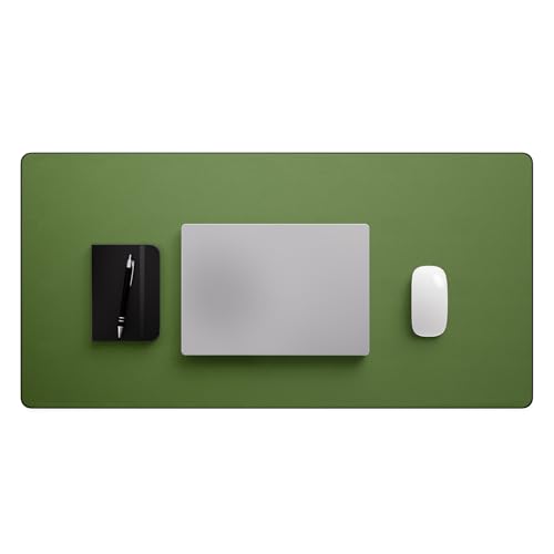 Jotsome Leather Desk Pad Mat, 34" x 17", Forest Green | Non-Slip Desk Blotter Pad - Desk Protector for Office, Home, Laptop and Desktop - color: Forest Green, size: 34" x 17"