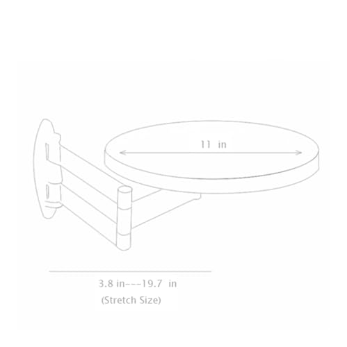 Wall Mounted Folding Table, Perfect for Bedside/Sofa Side/Desk | Floating Desk for Wall,Table for Small Spaces, Bedside Folding Coffee Table,with Heavy-Durability Brackets