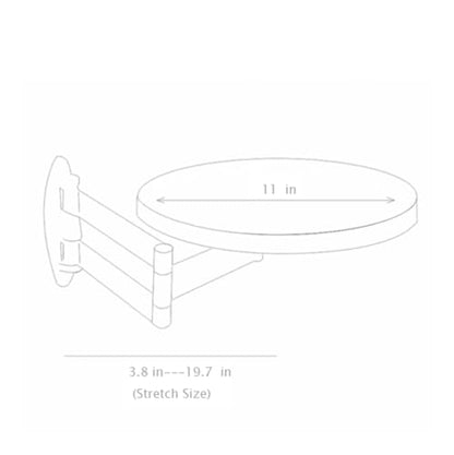 Wall Mounted Folding Table, Perfect for Bedside/Sofa Side/Desk | Floating Desk for Wall,Table for Small Spaces, Bedside Folding Coffee Table,with Heavy-Durability Brackets
