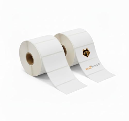 (2710 Labels, 2 Rolls) 2" x 1" (51mm x 25mm) Direct Thermal Labels, White, Perforated, 1" Core, 1355 Labels/Roll – Compatible with Zebra, Rollo, Munbyn, Nelko & More Direct Thermal Printers - size: 2" x 1", style: 2 Rolls