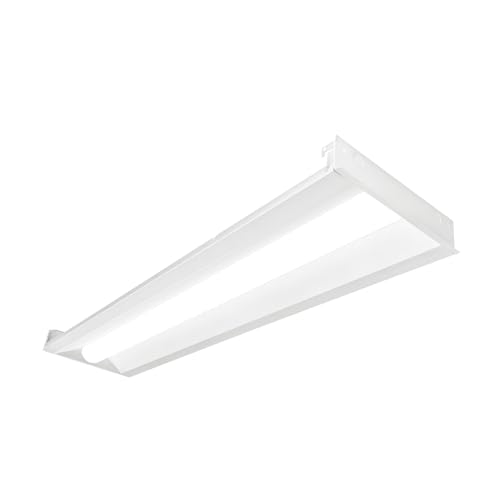 1x4 LED Troffer Drop Ceiling Lights, 20W/25W/30W-Up to 3750 Lumens, 3500K/4000K/5000K, 0-10V Dimmable, 120-277V Recessed Back-Lit Center Basket Panel, UL Listed-1PK - color: 1X4 FT, size: 1PK