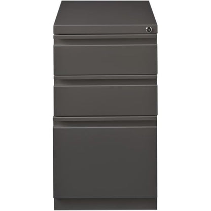 Pemberly Row 3 Drawers 27.75" Vertical Espresso Metal Filing Cabinet Lockable Pre-Assembled Stationary Letter Size for Home, Office - color: Espresso