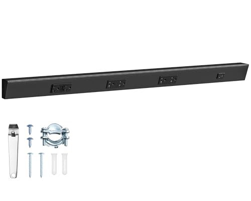 36 in Under Cabinet Outlet Strip, GFCI, Hardwired, ETL Listed | Trapezoid Aluminum Outlet Strip, 20A GFCI + 2×20A TR Outlets with USB-A & USB-C, Modular No-Cut Extension System, Black - color: Black, size: 1 Pack