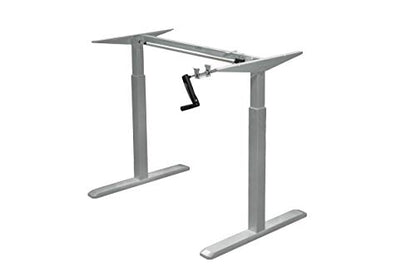 Canary Products Height Adjustable Crank Desk Frame, Tabletop Not Included, 48.56 Inch Max, Grey - color: Grey