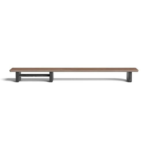 Raico Desk Cockpit Shelf Monitor Stand System Dual Screen Setup Wood Large Desk Accessory Organizer Unit (Walnut, Full Length v2 | 45.7 Inches) - color: Walnut, size: Full Length v2 | 45.7 Inches