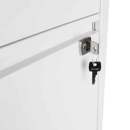 Bisley 3-Drawer Flush Front Vertical File Cabinet - Traffic White - color: Traffic White, size: 3 Drawer
