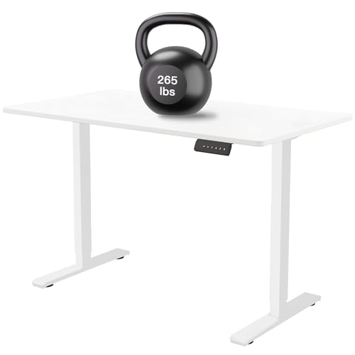 Dual Motor Standing Desk Frame, Electric Adjustable Legs with Memory Presets, Stand Up Desk Frame Workstation, with Cable Management Tray, 2pcs Headphone Hook, for Home Office