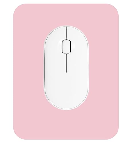 Small Mouse Pad 6 x 8 Inch, Horizontal and Vertical Flexible use. Great for Traveling, Wireless laptops, Keyboard Trays, Offices, etc. (Pink) - color: pink