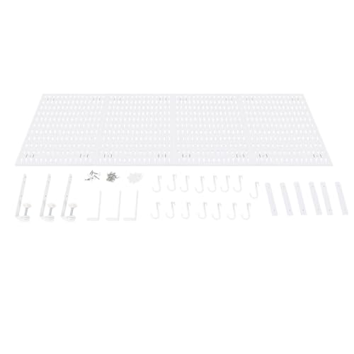 Desk Divider for Office, Desk Privacy Panels Tabletop Partition with 4 Boards & 3 Clamps, Clamp On Privacy Screen Shield for Office Counter, L46.5*H15.7in (White)