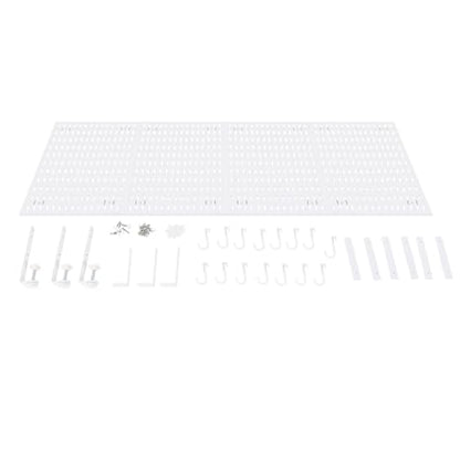 Desk Divider for Office, Desk Privacy Panels Tabletop Partition with 4 Boards & 3 Clamps, Clamp On Privacy Screen Shield for Office Counter, L46.5*H15.7in (White)