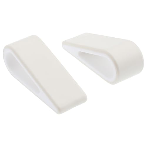 2pcs Adjustable Laptop Stands, White Plastic Notebook Computer Risers