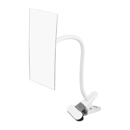 IMIKEYA Clip-On Desk Makeup Mirror for Cubicle, Anti-Peeping Privacy Mirror, Convex Rear View Desk Mirror for Office Computer Monitor, Adjustable Gooseneck Clamp Mirror