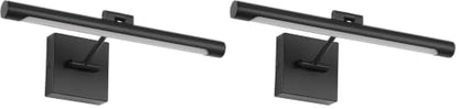 Joosenhouse LED Picture Light Fixtures 16.53" Inches Long Modern Black Wall Lamps with Rotatable Lighting Tube Picture Frame Lights for Paintings 7W(50W Eqv.) Hardwired Connection 3000K (Pack of 2) - color: Black, size: Dimmable 16.53" Long (Pack of 2)