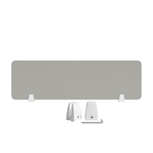 Acoustic Desk Divider Mounted Privacy Panel Desk Privacy Panel Reusable, Easy to Install Suitable for Classroom, Home, Office(Gray,47INx11IN) - color: Grey, size: 47INx11IN