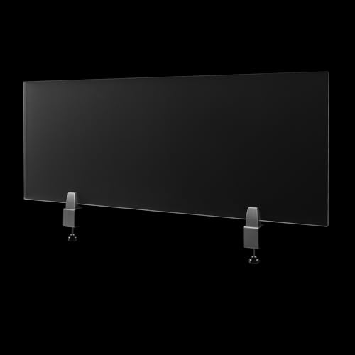 Desk Divider 47" x 18" Desk Privacy Panel, Acrylic Clear Office Partitions Frosted Panel, 3-Fold Privacy Screens, Waterproof Easy Clean Privacy Shields for Office Classroom Student - size: 47" x 18" x 2"